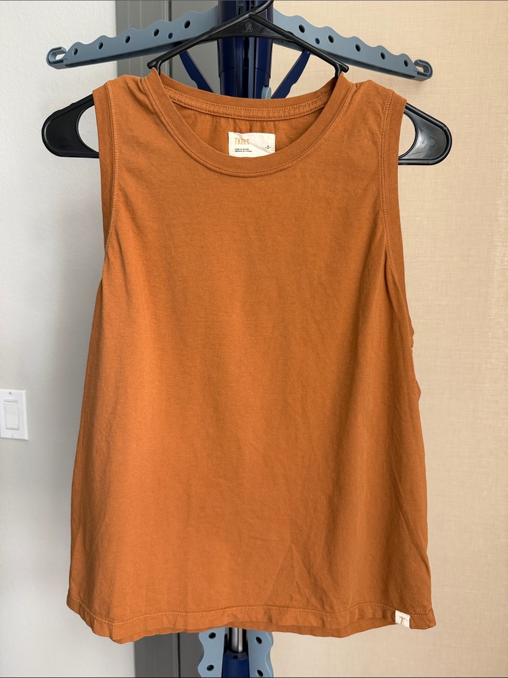 TKEES Women's Sleeveless Tank Top - Rust Orange